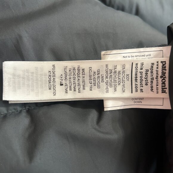 Patagonia Women's Downdrift Parka BLACK XS Like New - Picture 5 of 6